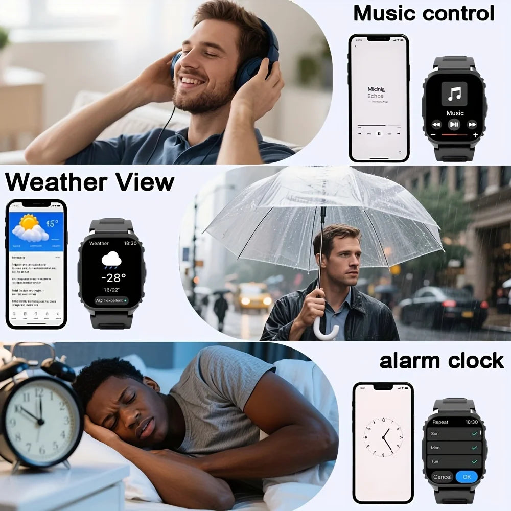 1.84-Inch Calling Smartwatch with Music Control