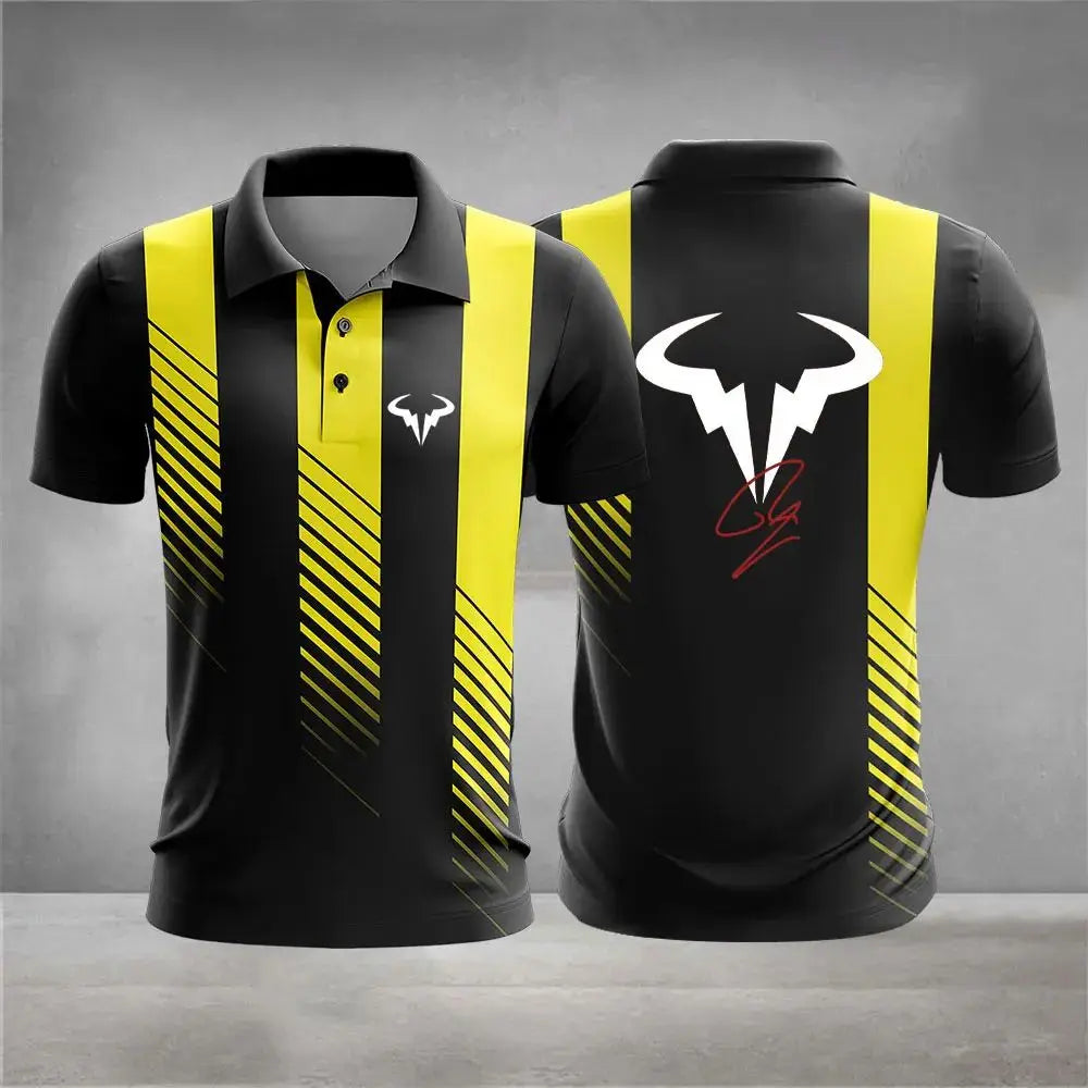 Men's Graphic Print Polo Shirt