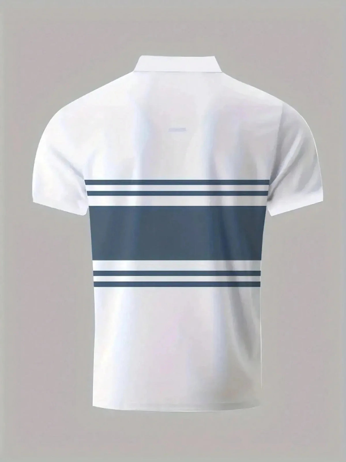 Men's Striped Short-Sleeve Polo Shirt