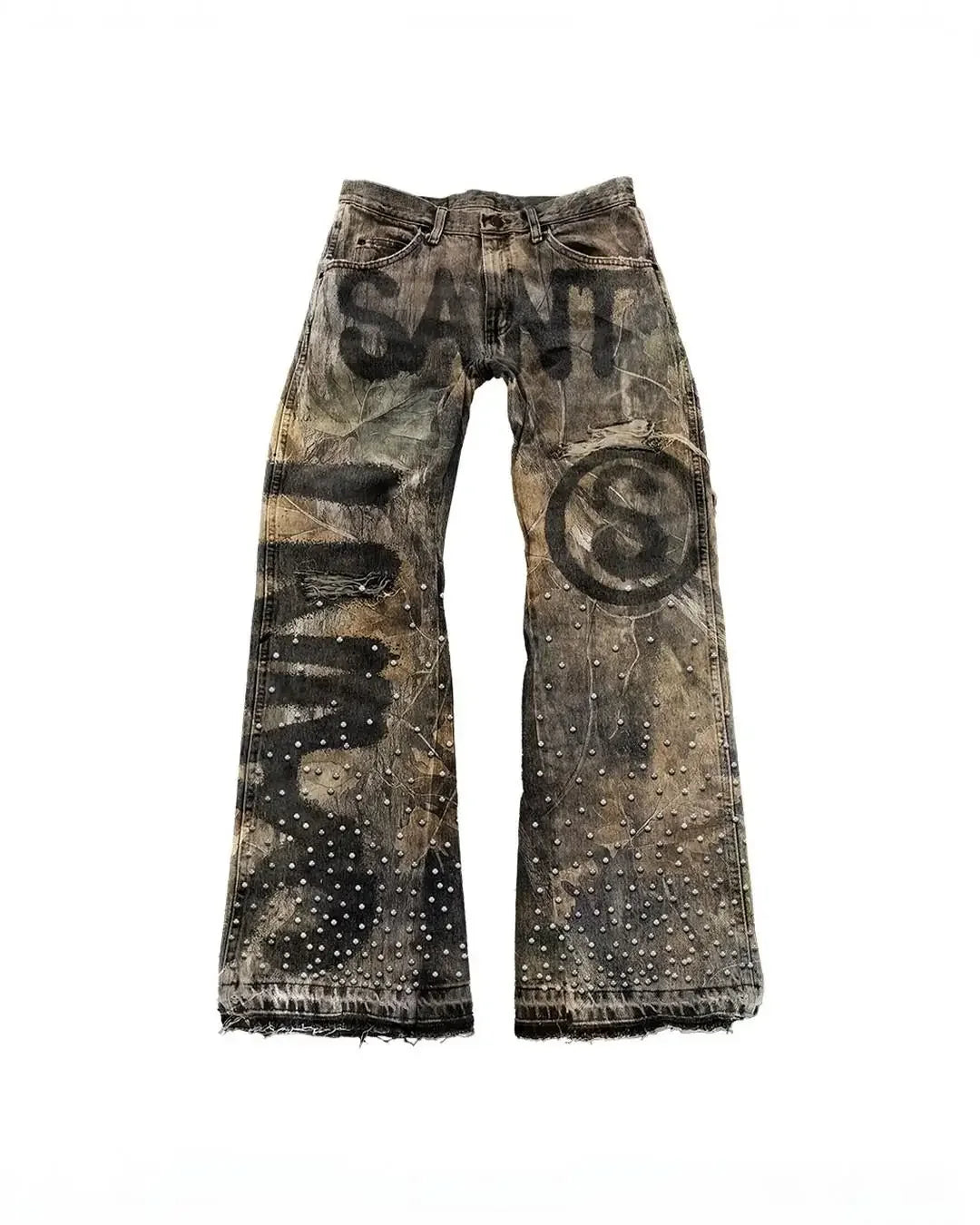Women's High-Waist Wide-Leg Utility Jeans — product view