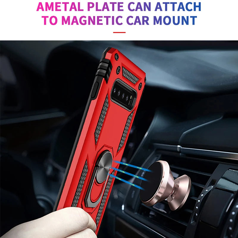 Ring Stand Phone Case for Samsung Galaxy S10, Note 9, S10 Plus, S10E, S9, S8 Plus, Note 8, S9 Plus, A50, S8, A70, A20, S10 5G, A40, A30