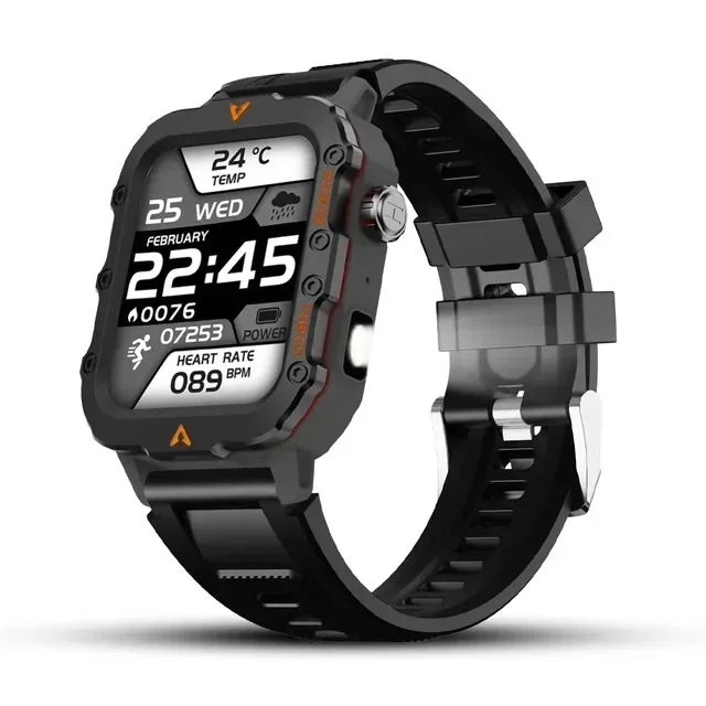 Outdoor 1.73-Inch Smartwatch with Flashlight