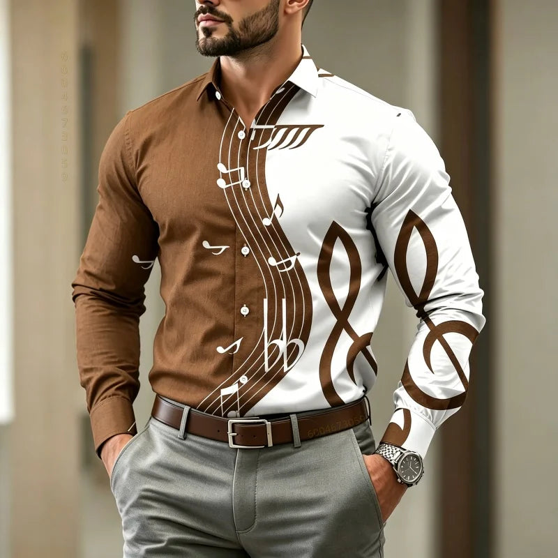 Men's Graphic Print Casual Shirt