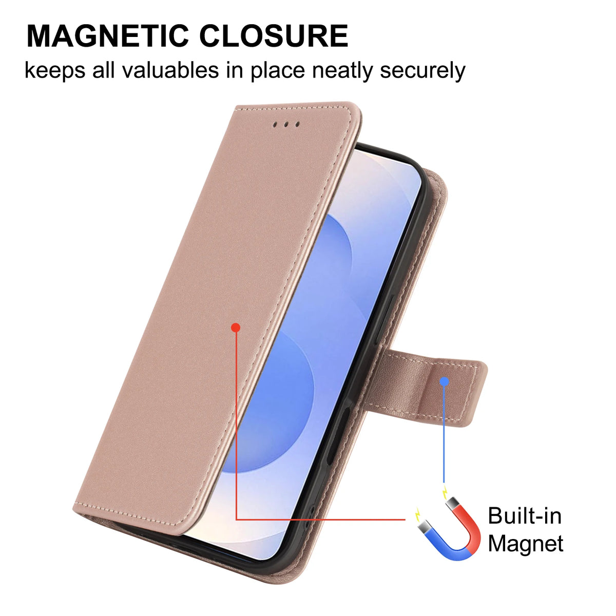 Classic Flip Wallet Phone Case for Samsung Galaxy A13 5G, A14 4G, A12, A13 4G, A15 5G, A16, A14 5G, A15 4G, A05s, A07, A10, A05, A06, A37, A57, A55, A56, A50, A51 4G, A41, A42 5G, A53 5G, A54, A52s 5G, A52 5G, A32 4G, A32 5G, A30, A31 & More Models