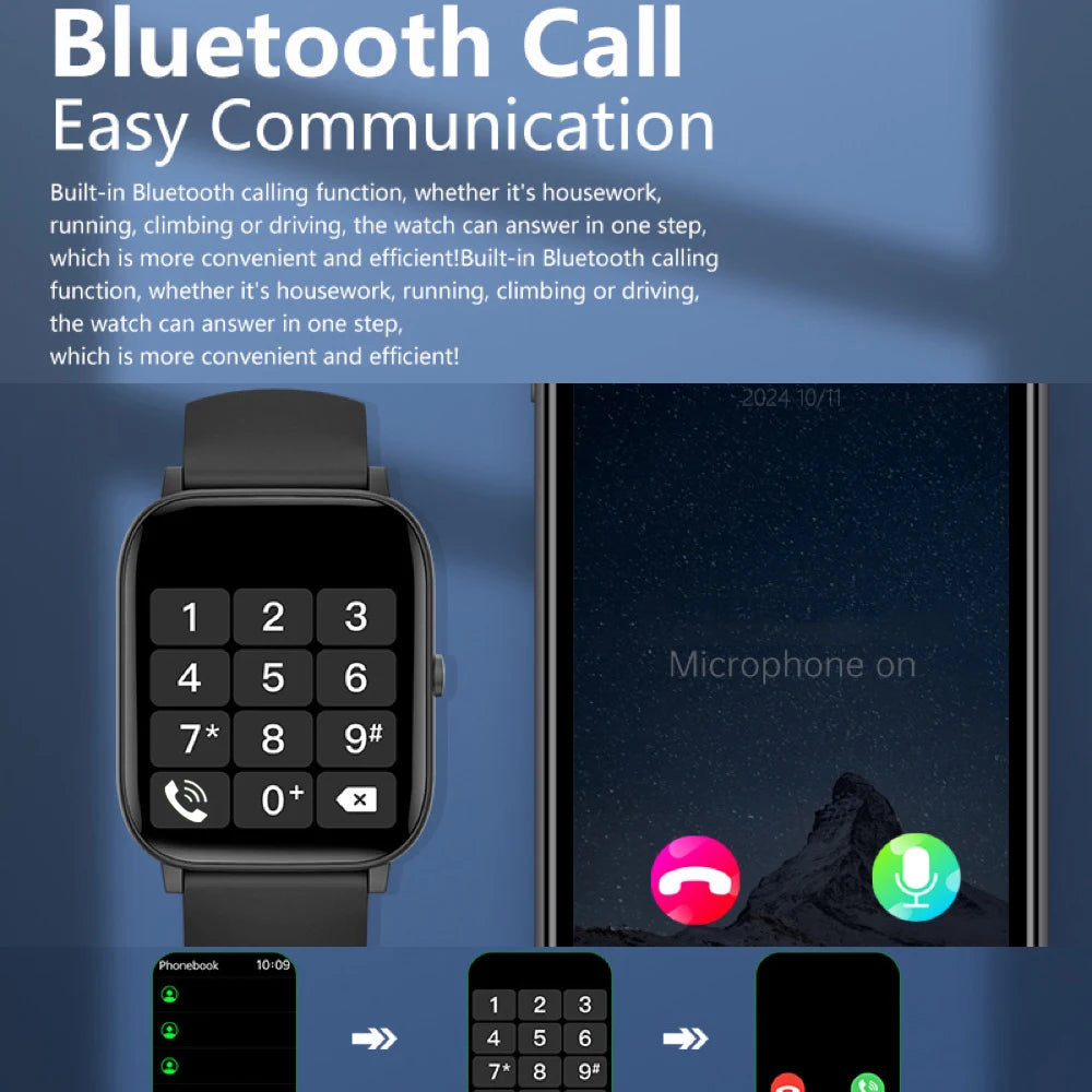 1.85-Inch Calling Smartwatch with Sleep Features