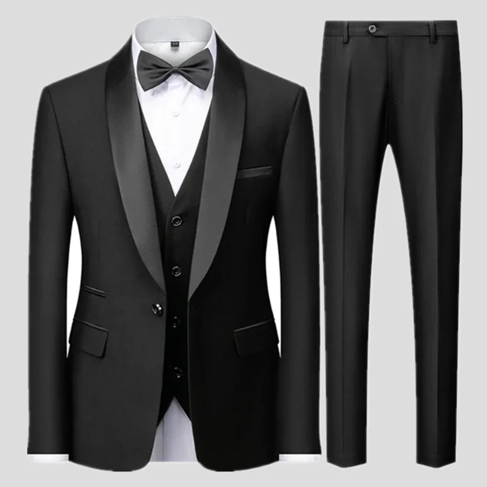 Men's Black Three-Piece Occasion Suit