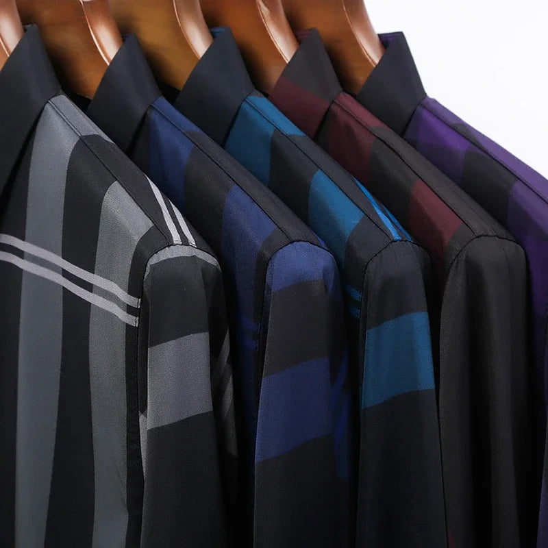 Men's Graphic Print Long-Sleeve Casual Shirt