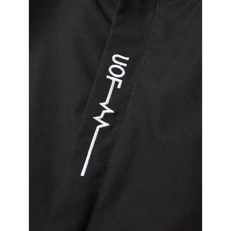Men's Graphic Print Hooded Zip-Up Jacket