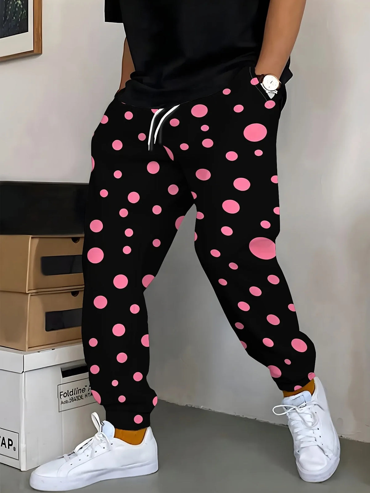 Men's Polka Dot Casual Pants