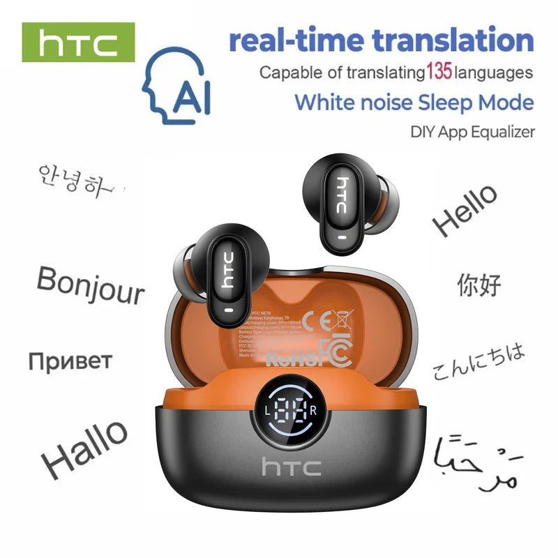AI Translation Wireless Earbuds with LED Display