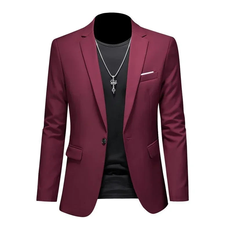 Men's Solid-Colour Business Blazer