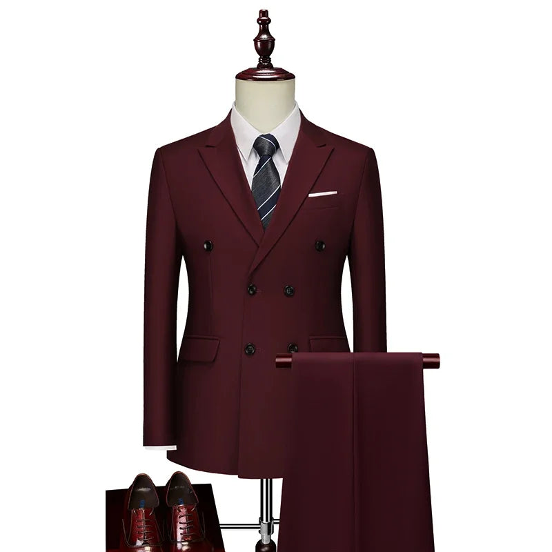 Men's Double-Breasted Blazer & Trouser Set
