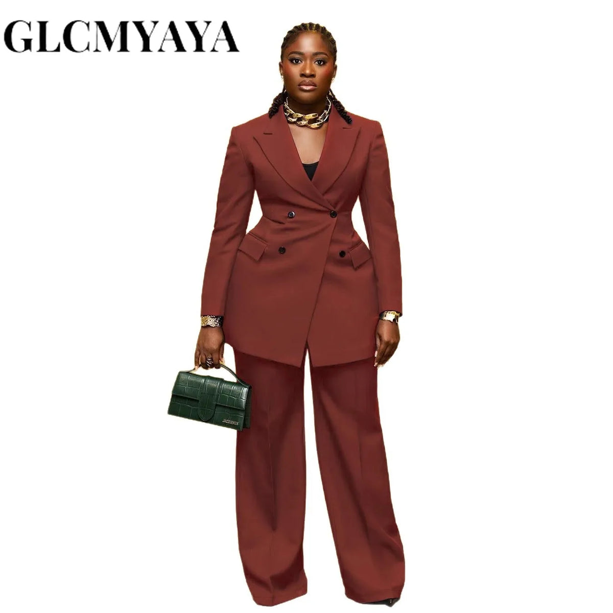 Women's Double-Button Blazer & Pants Set