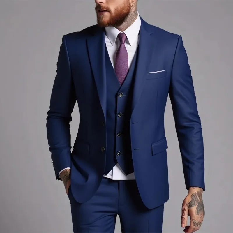 Men's Single-Breasted Business Suit & Blazer Options