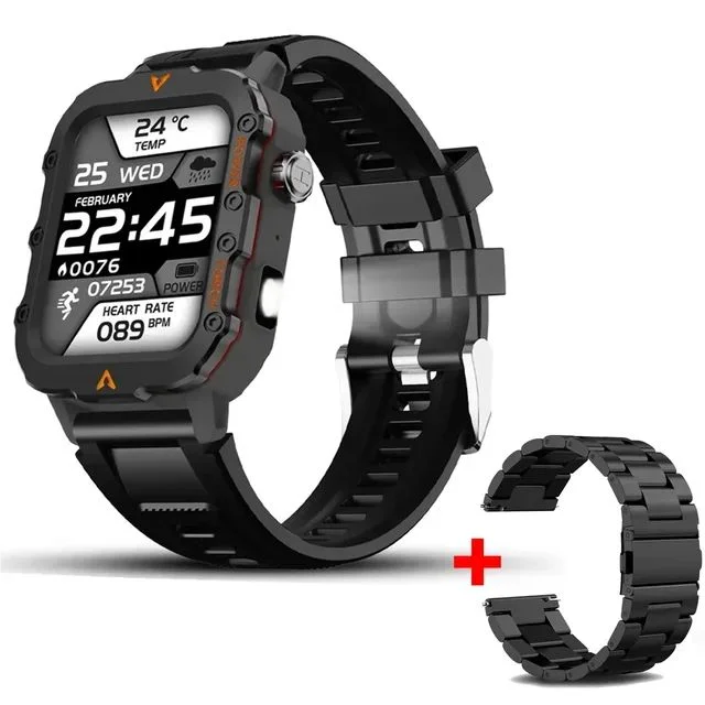 Outdoor 1.73-Inch Smartwatch with Flashlight