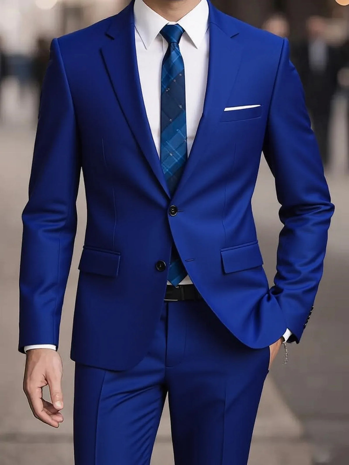 Men's Single-Breasted Three-Piece Suit