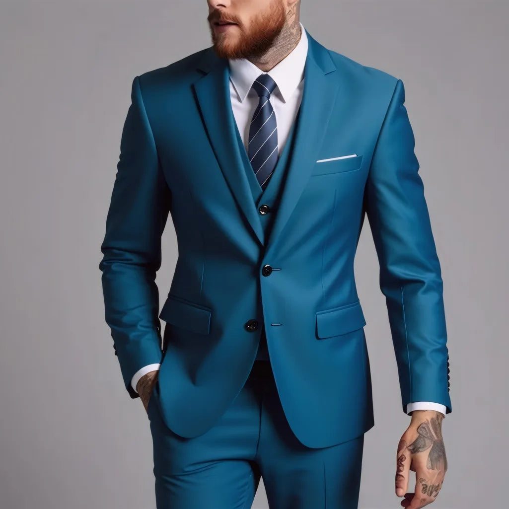 Men's Single-Breasted Business Suit & Blazer Options