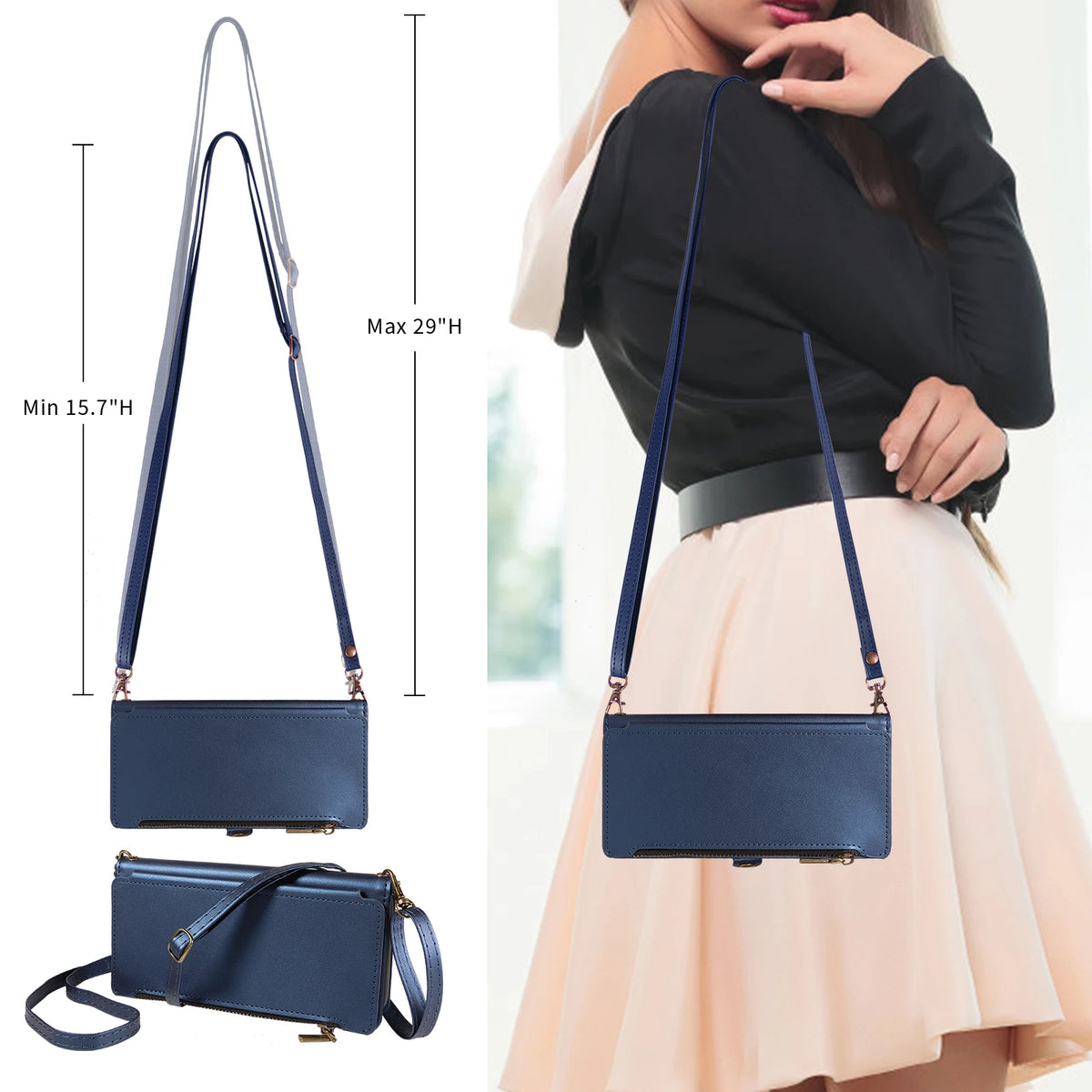 Crossbody Wallet Phone Case with Coin Pocket for iPhone 12 mini, iPhone 12 Pro, iPhone 11, iPhone 12 Pro Max, iPhone 11 Pro, iPhone 11 Pro Max, iPhone XS Max, iPhone XS, iPhone 14 Plus, iPhone 14 Pro Max, iPhone 13, iPhone 14 Pro & More Models