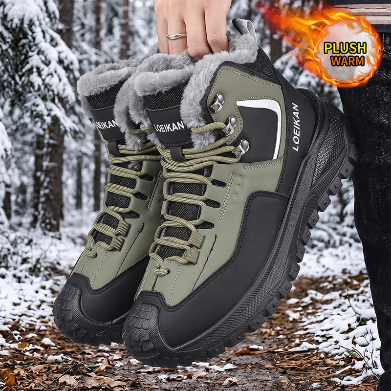 Bottines à lacets pour homme avec empiècements latéraux contrastants