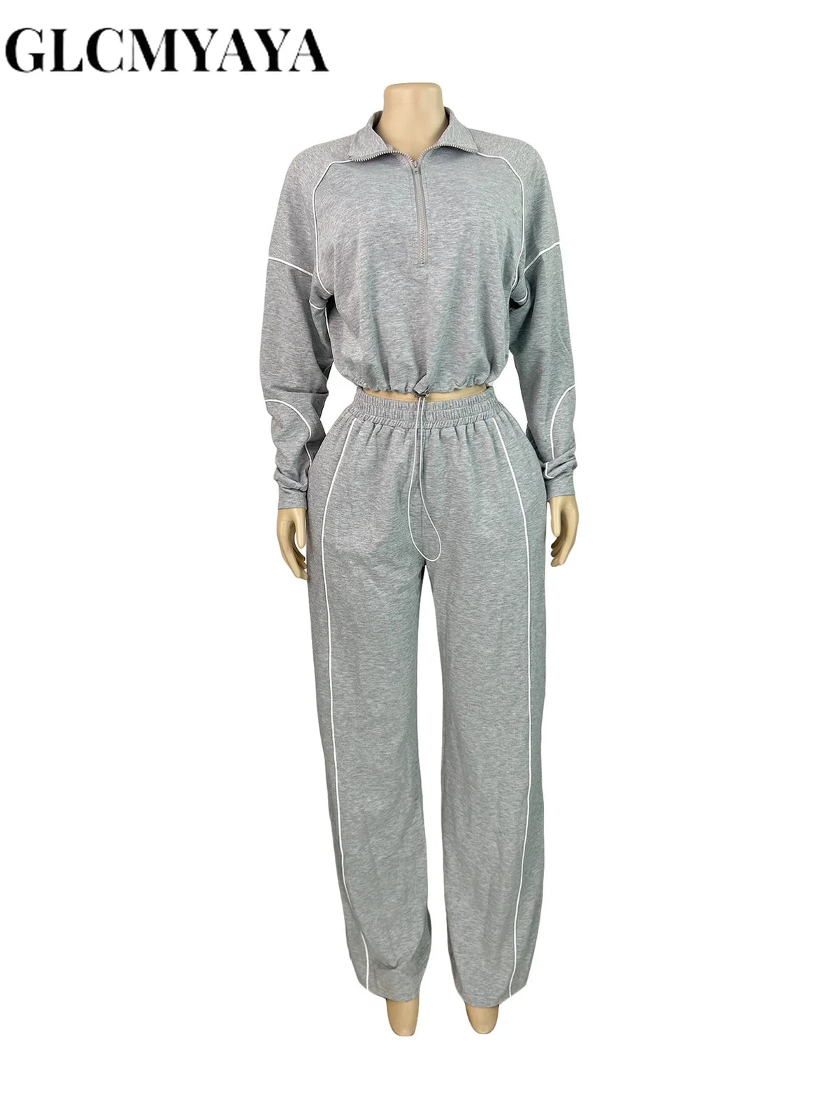 Women's Sweatshirt & Wide-Leg Pants Set
