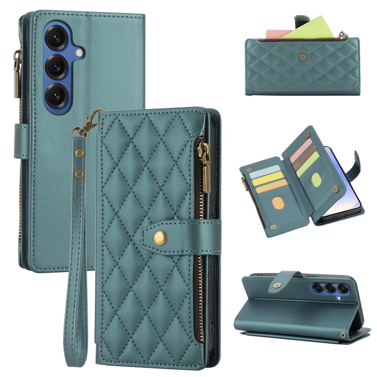 Geometric Flip Wallet Phone Case for Samsung Galaxy S25+, S26+, S25 Edge, S25 Ultra, S26 Ultra, S25 FE, S26, S26 Edge, S23+, S24, S23 FE, S23 Ultra, S24+, S25, S24 FE, S24 Ultra, S21 Ultra 5G, S21+ 5G, S21, S21 FE 5G, S22+ 5G, S23 & More Models