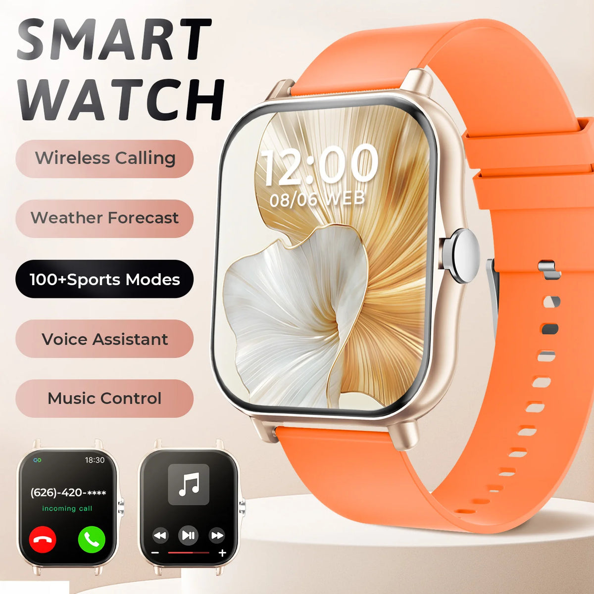 Children's 1.83-Inch Calling Smartwatch with Sleep Features