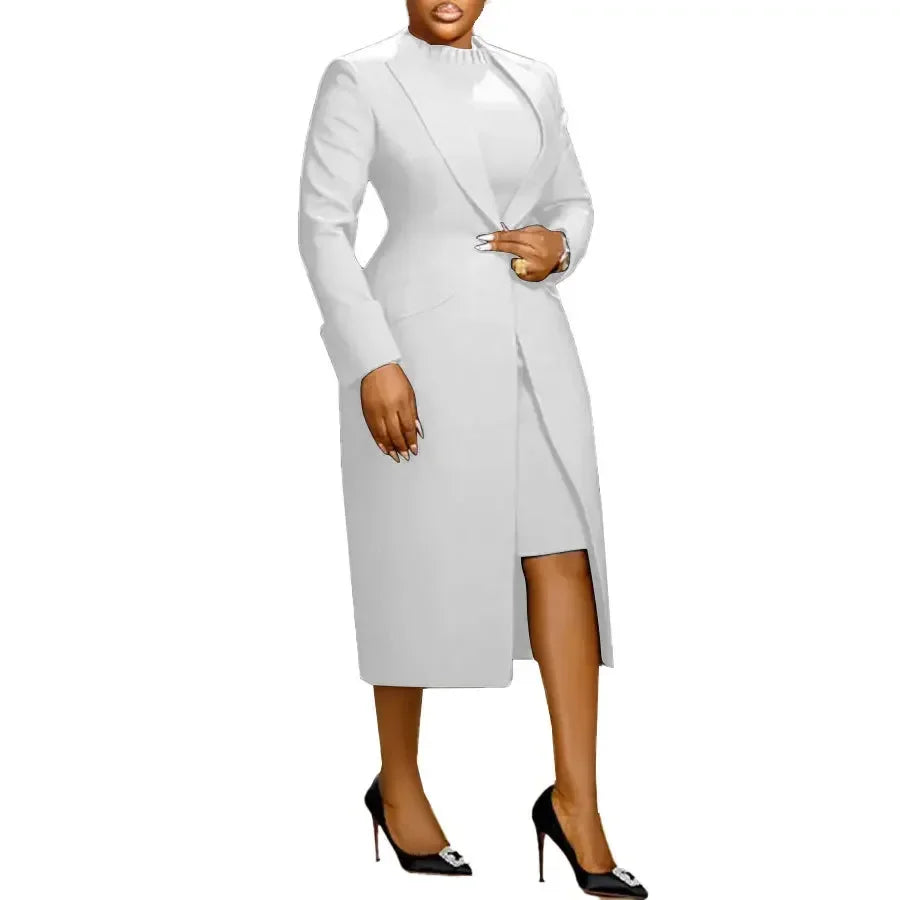 Women's Long Blazer & Dress Set