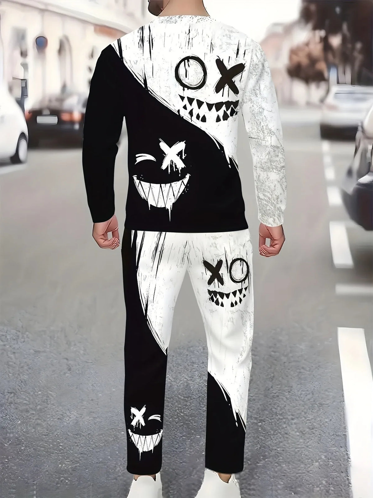 Men's Graphic Print Crew-Neck Sweatshirt
