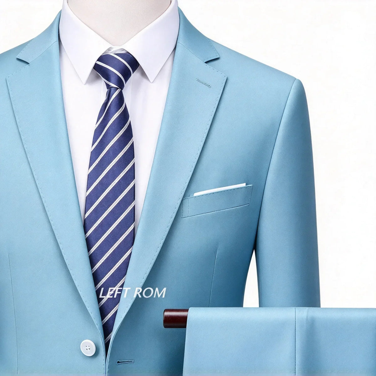 Men's Solid-Colour Two-Piece Office Suit