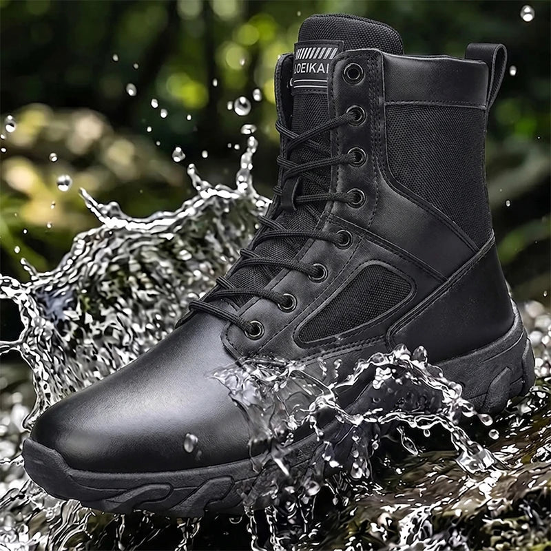 Men's Canvas-Lined Lace-Up Casual Boots