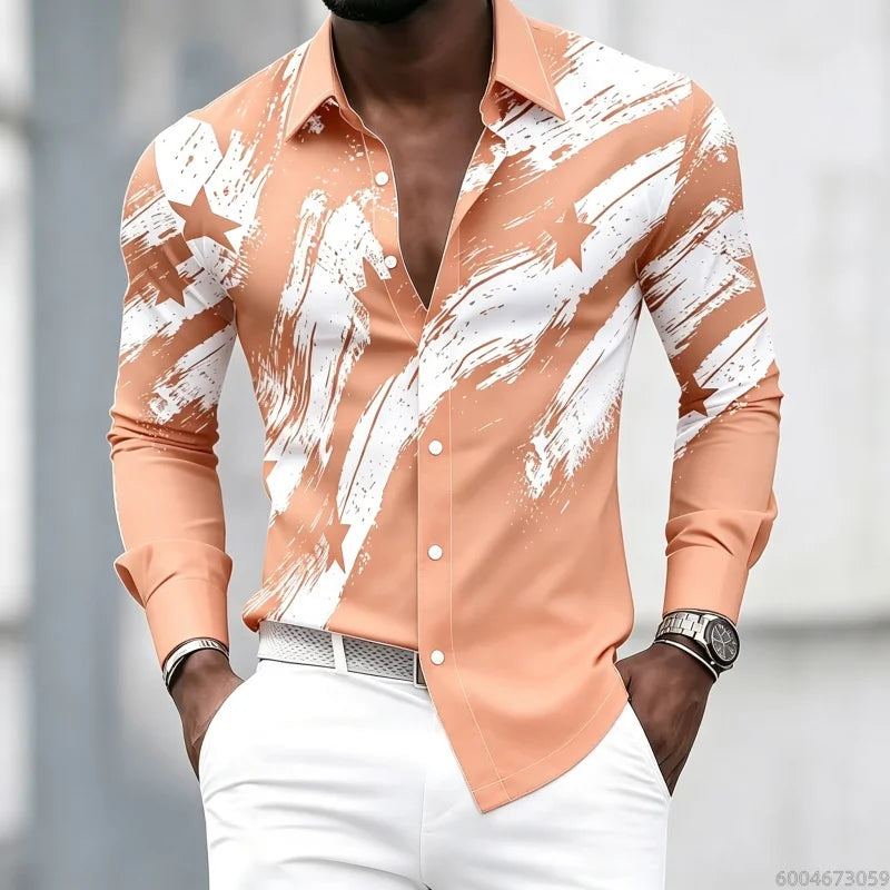 Men's Graphic Print Casual Shirt