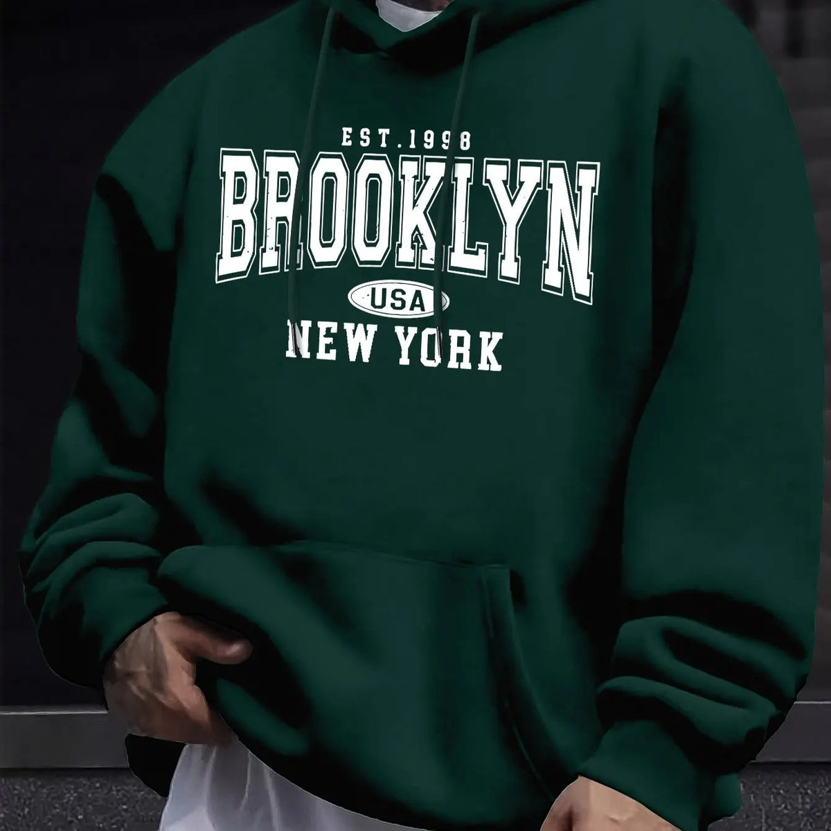 Men's Letter Print Casual Hoodie