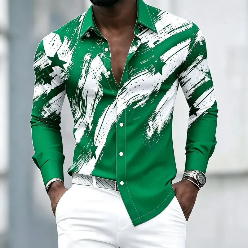 Men's Graphic Print Casual Shirt