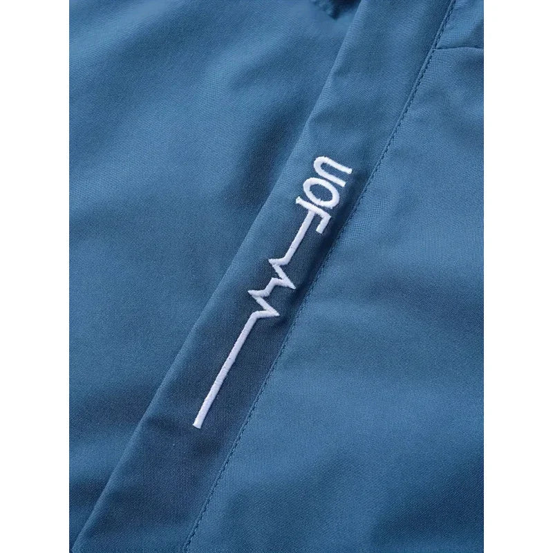 Men's Graphic Print Hooded Zip-Up Jacket