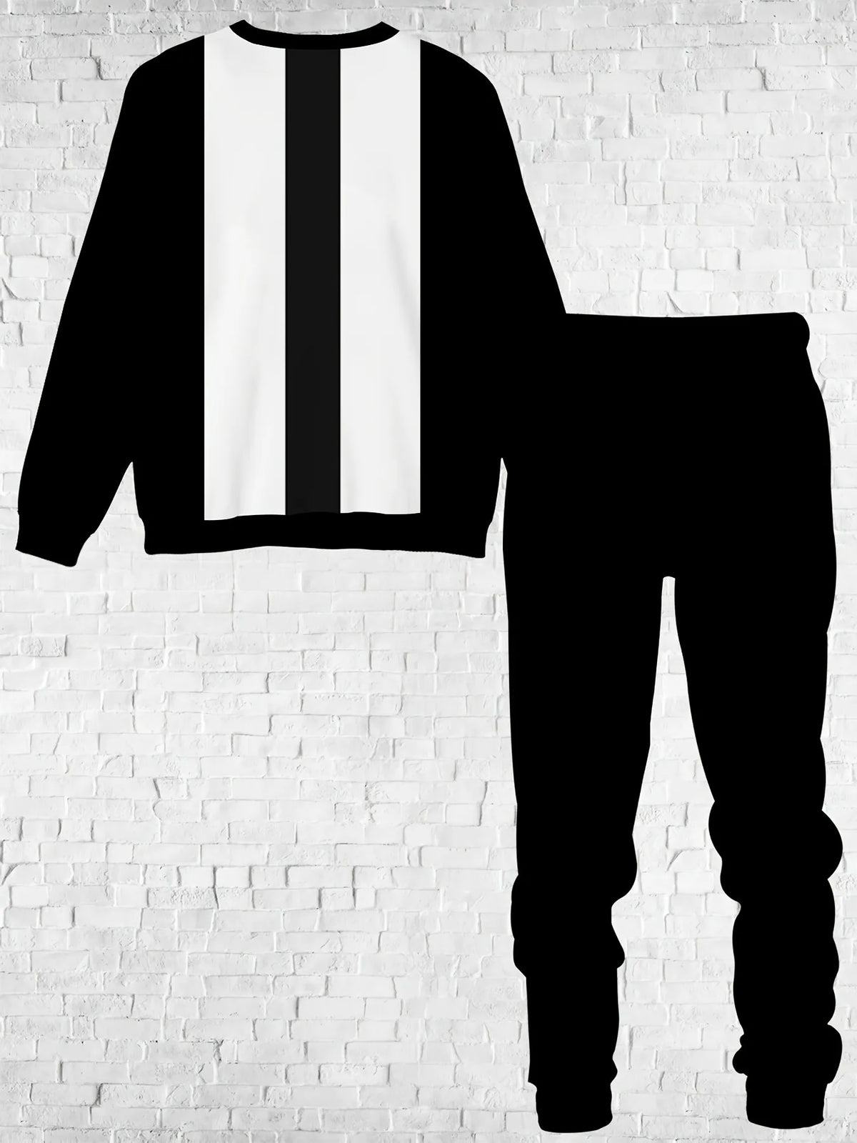 Men's Graphic Print Sweatshirt & Pants Set