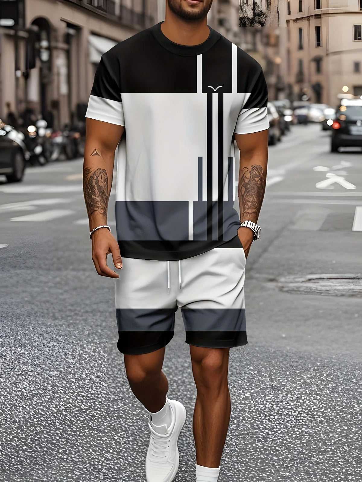 Men's Top & Shorts Set