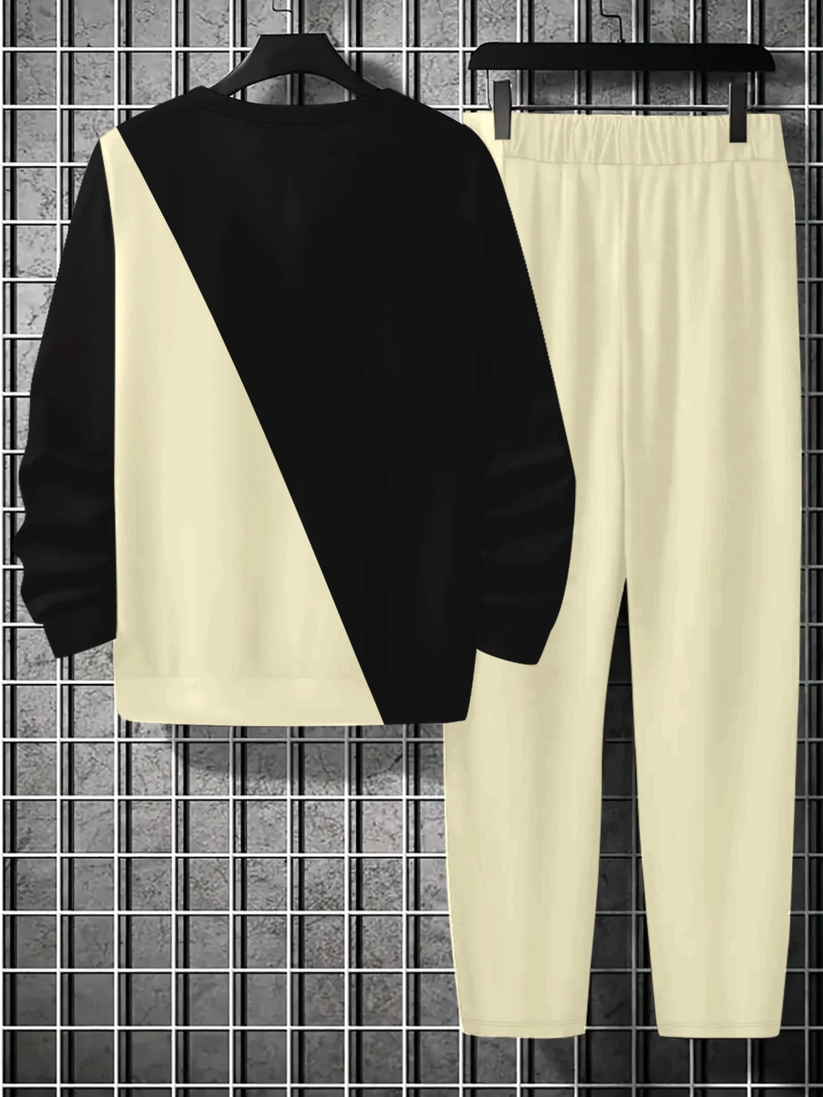 Men's Floral Print Sweatshirt & Pants Set