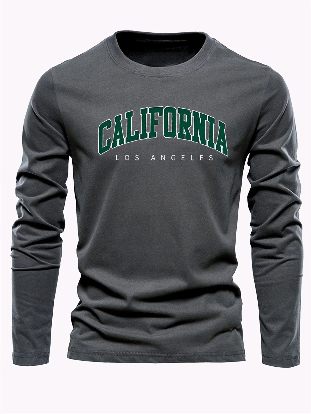 Men's Letter Print Long-Sleeve Casual T-Shirt