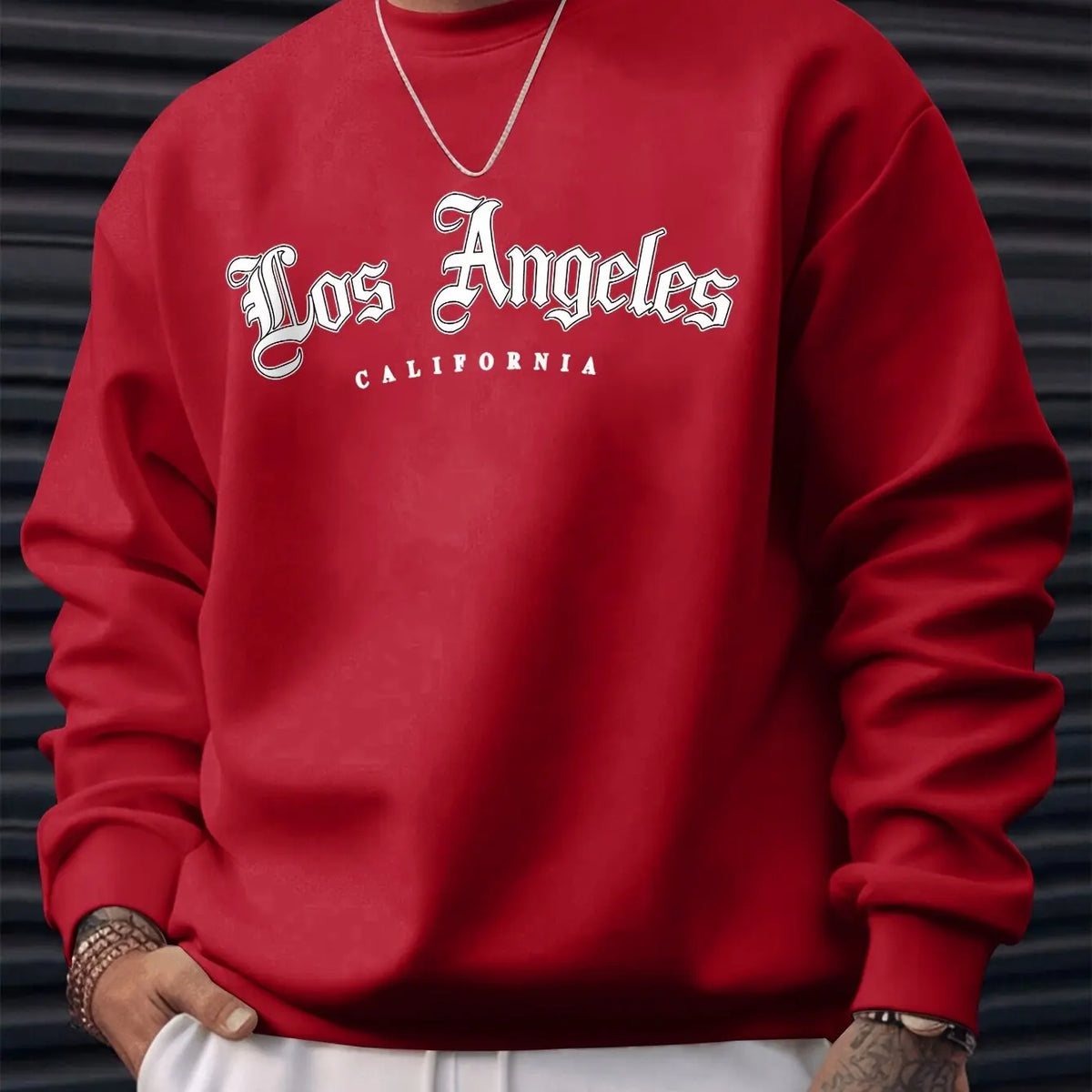 Men's Graphic Print Crew-Neck Sweatshirt