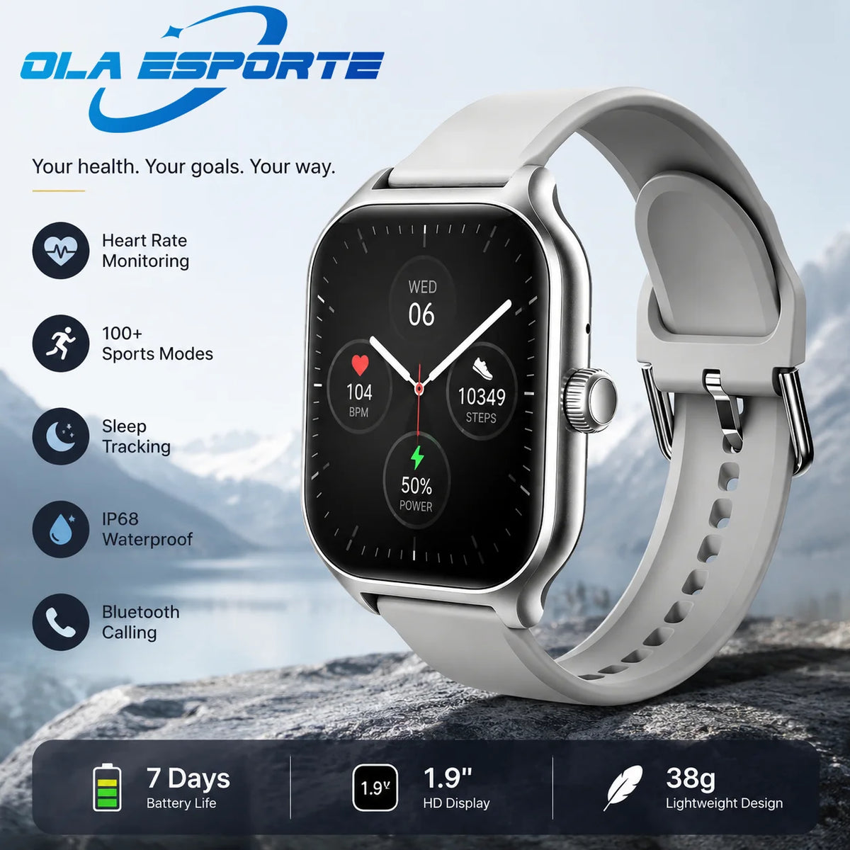2.01-Inch Everyday Smartwatch with Custom Dial