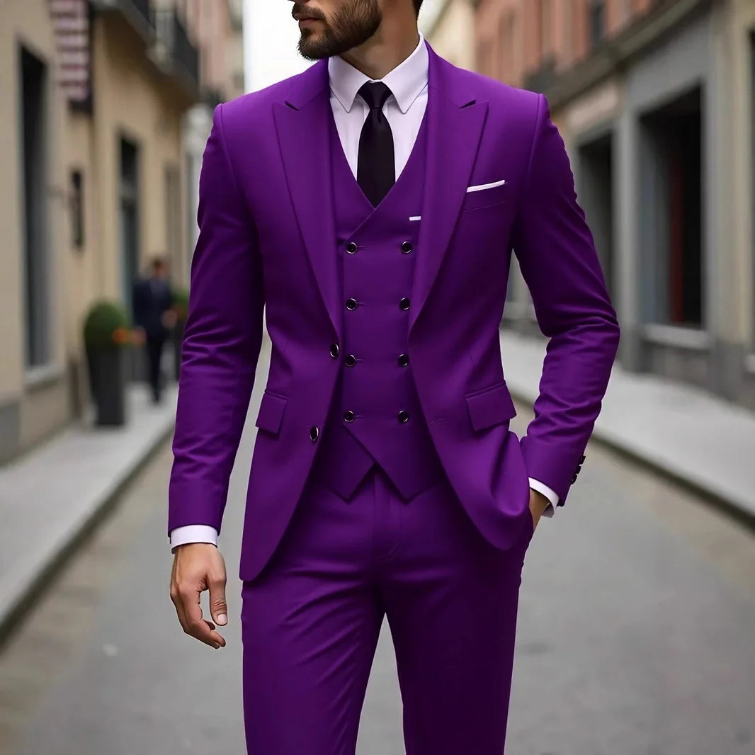 Men's Classic Three-Piece Tuxedo Suit