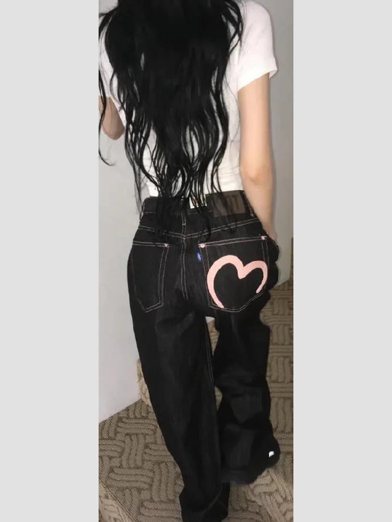 Women's Retro Wide-Fit Baggy Jeans — product view