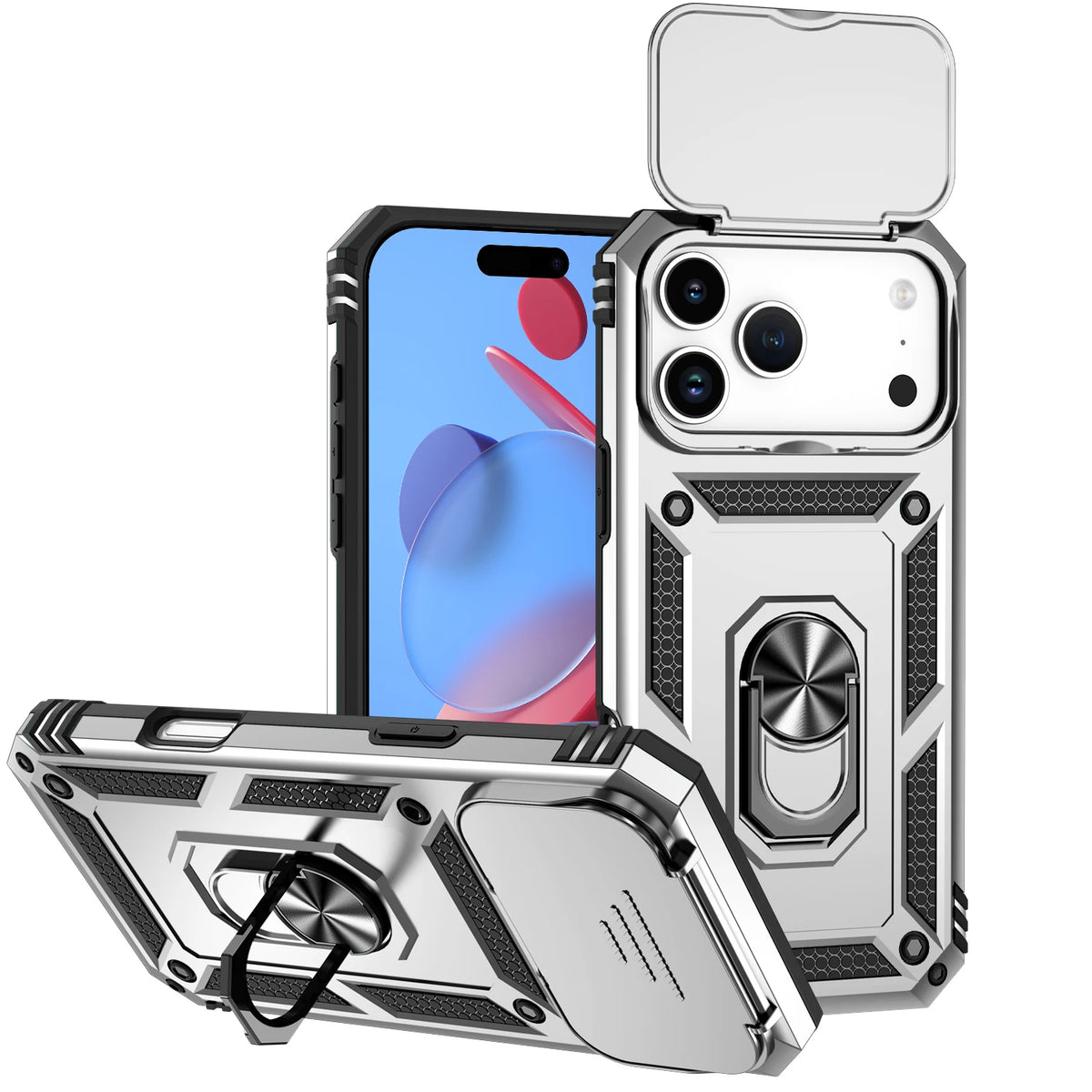 Ring Stand Phone Case for iPhone 18 Pro Max, iPhone Air, iPhone 17 Pro Max, iPhone 18 Pro, iPhone 17 Pro