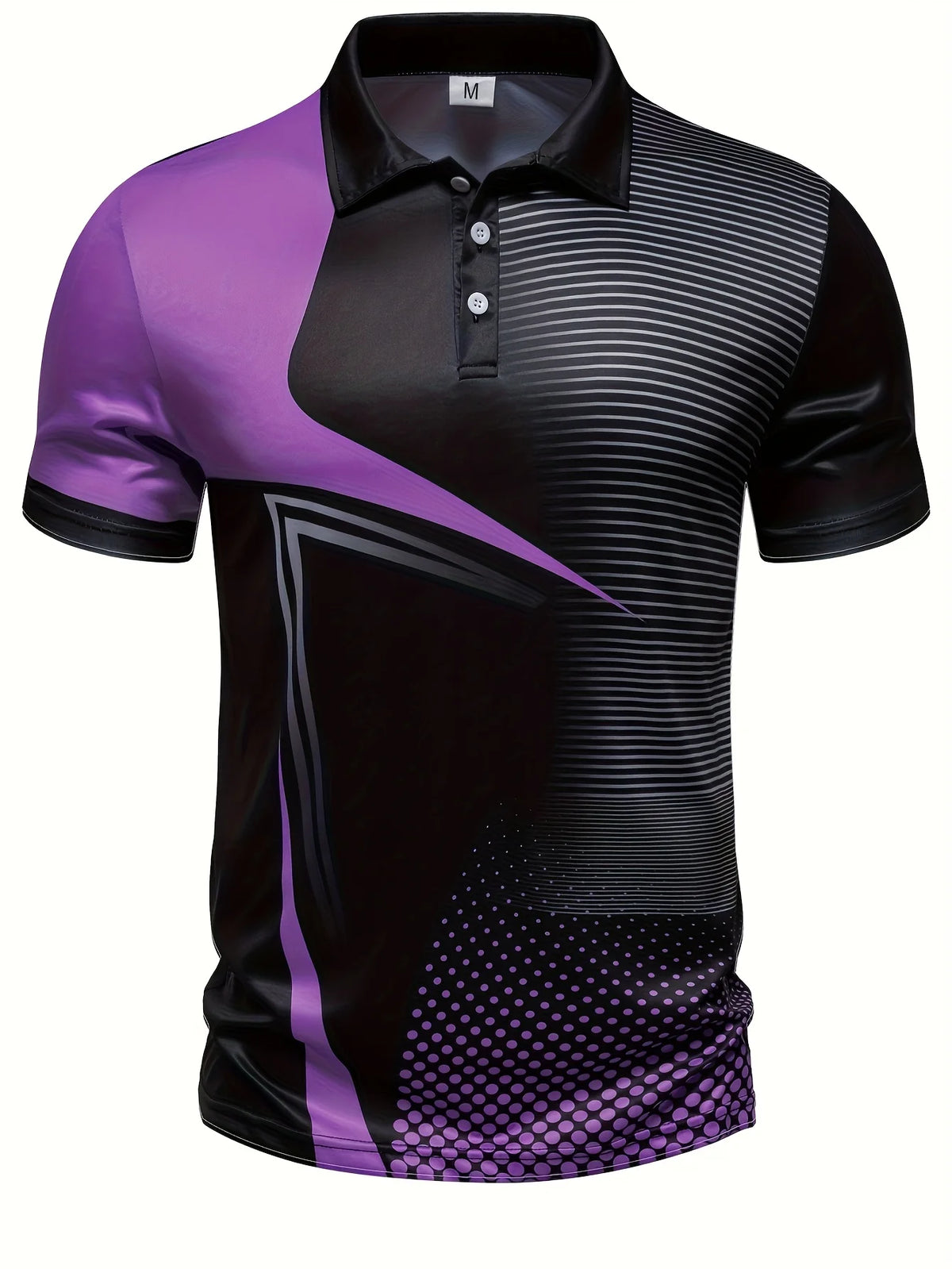Men's Striped Short-Sleeve Polo Shirt