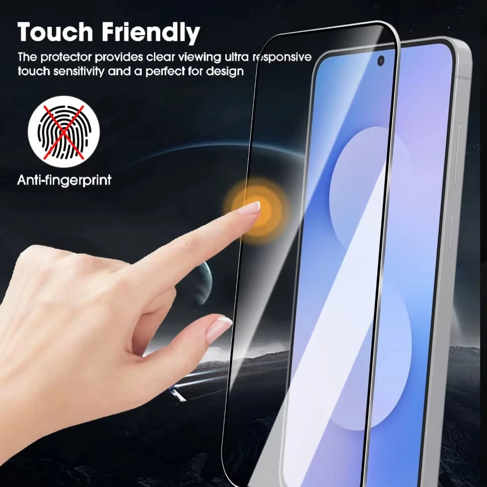 Easy-Install Clear Tempered Glass Screen Protector for Samsung Galaxy A16, A55, A35, A15 5G, A72, A12, A13, A26, A17, A57, A71 5G, A73 5G, A56, A36, A24 4G, A14, A34, A07, A54, A08, A18, A53 5G