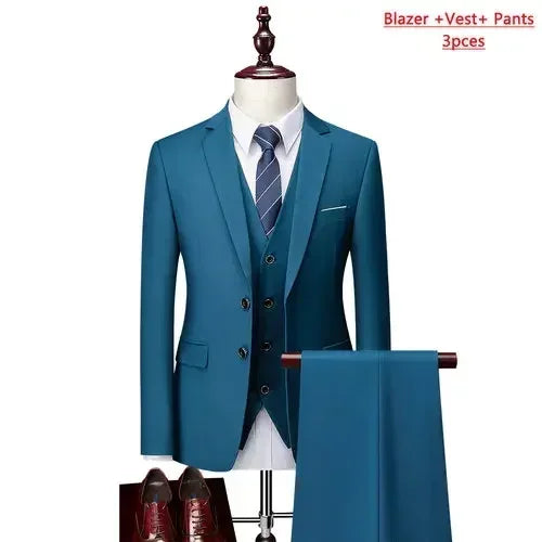 Men's Classic Three-Piece Wedding Suit