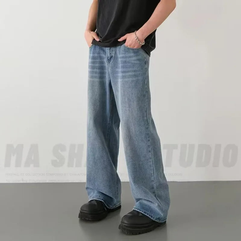 Men's Blue Slim Fit Stretch Denim Jeans — product view