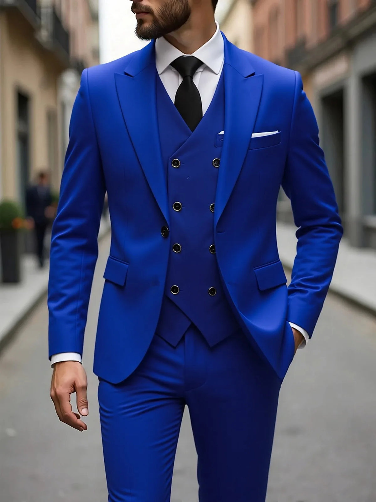 Men's Single-Breasted Three-Piece Formal Suit