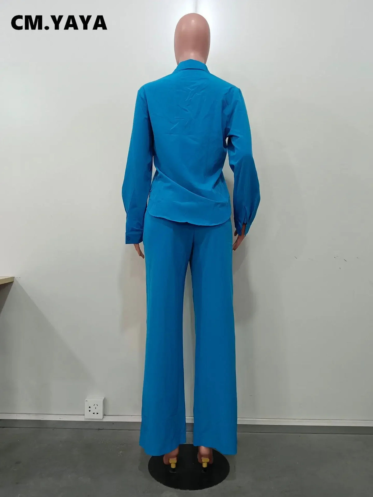 Women's Long-Sleeve Shirt & Straight-Leg Pants Set