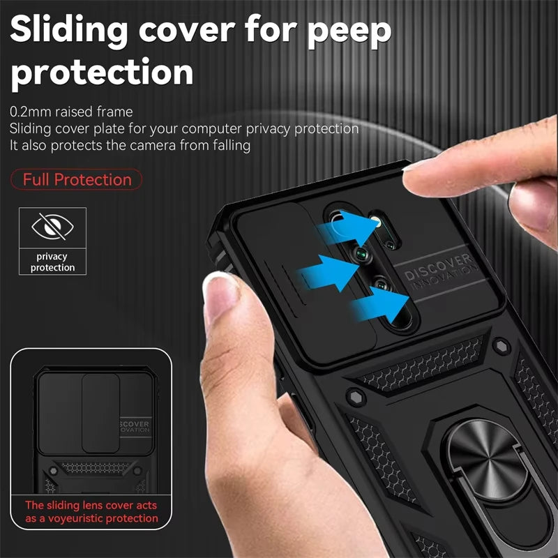 Kickstand Phone Case for Redmi 9C, Redmi 9C NFC, Redmi 9A, Redmi 10 4G, Redmi Note 9S, Redmi Note 9 Pro, Redmi Note 8 Pro, Redmi Note 10 Pro, Redmi 10A, Redmi 10C, Redmi Note 10 4G, Redmi Note 10S
